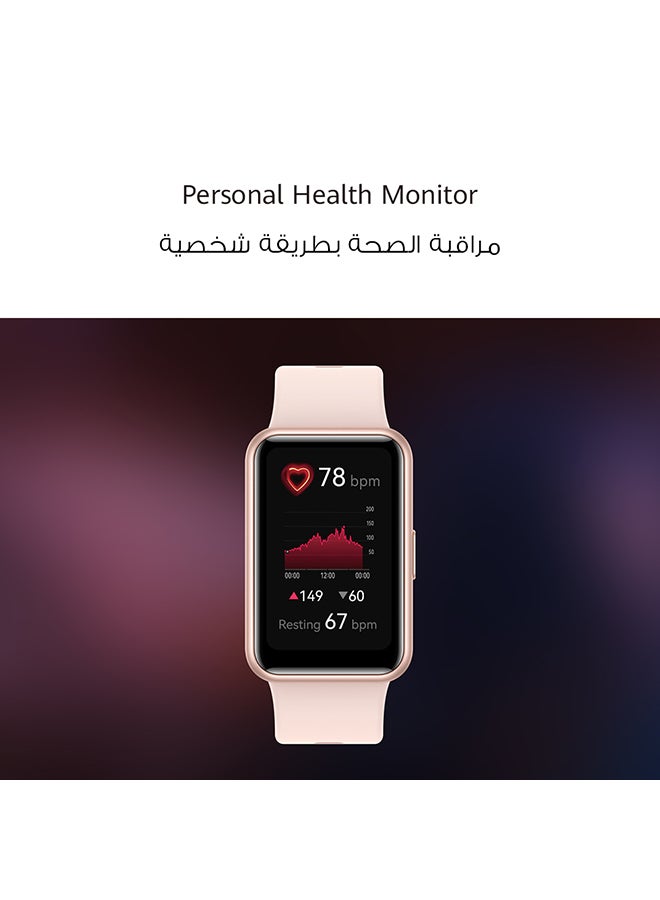 HUAWEI - WATCH FIT Special Edition Smart Watch, 1.64-inch HD AMOLED Display, Built-in GPS, Scientific Sleep Tracking, Quick Replies for Third-Party Apps, Compatible with Android & iOS Devices, Starry Black - Image 1