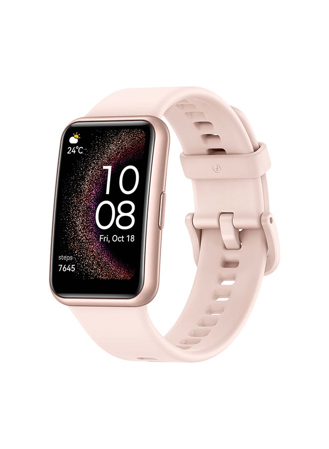 HUAWEI - WATCH FIT Special Edition Smart Watch, 1.64-inch HD AMOLED Display, Built-in GPS, Scientific Sleep Tracking, Quick Replies for Third-Party Apps, Compatible with Android & iOS Devices, Nebula Pink - Image 1