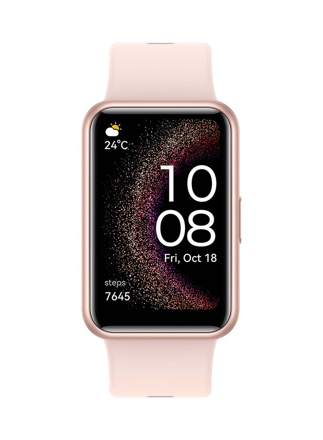 HUAWEI - WATCH FIT Special Edition Smart Watch, 1.64-inch HD AMOLED Display, Built-in GPS, Scientific Sleep Tracking, Quick Replies for Third-Party Apps, Compatible with Android & iOS Devices, Nebula Pink - Image 1
