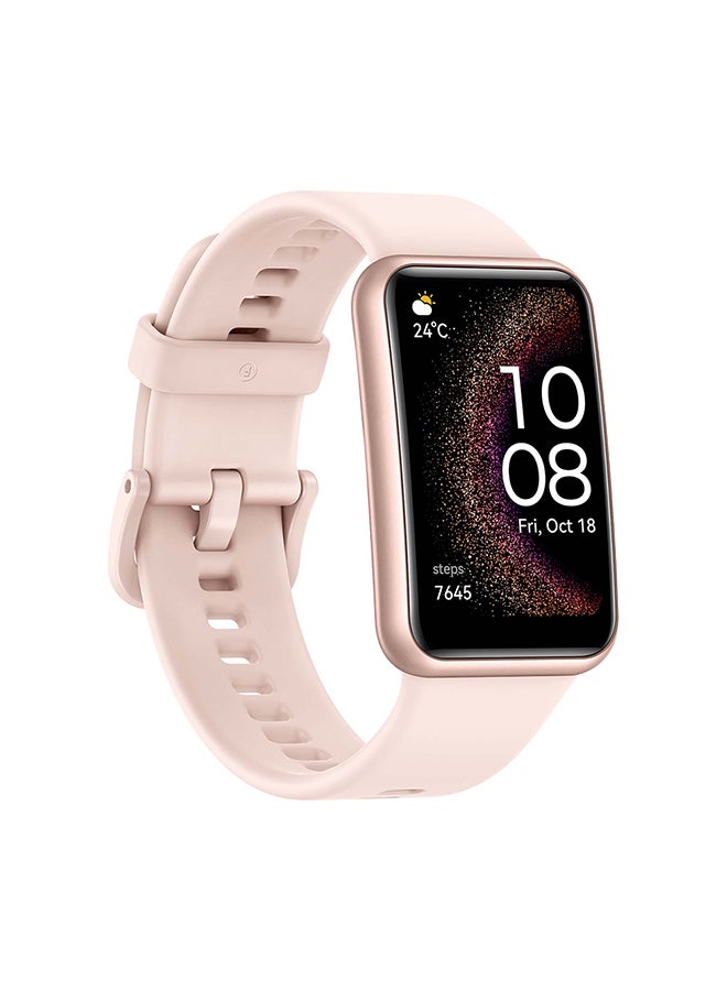 HUAWEI - WATCH FIT Special Edition Smart Watch, 1.64-inch HD AMOLED Display, Built-in GPS, Scientific Sleep Tracking, Quick Replies for Third-Party Apps, Compatible with Android & iOS Devices, Nebula Pink - Image 1