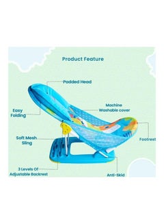 Mastela Mothers Touch Deluxe Non-Slip Secure Foldable Colourful Infant Bather  - Image 4