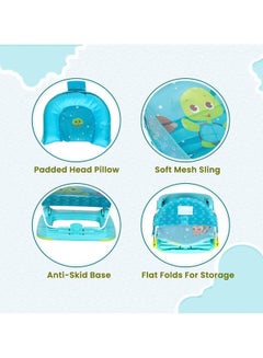 Mastela Mothers Touch Deluxe Non-Slip Secure Foldable Colourful Infant Bather  - Image 5