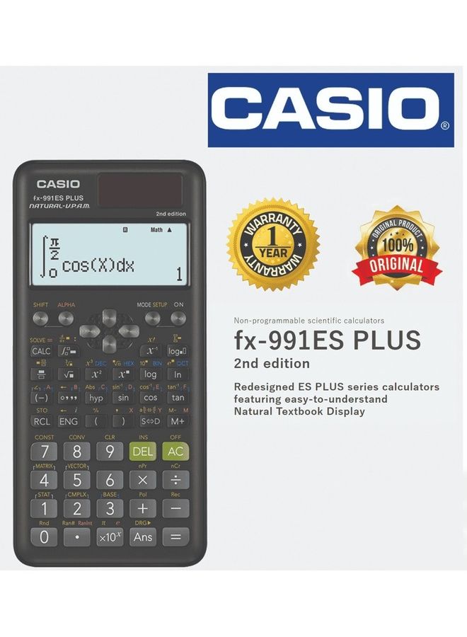 CASIO - Scientific Calculator fx-991ES Plus-2 (2nd edition) Multicolour - Image 1