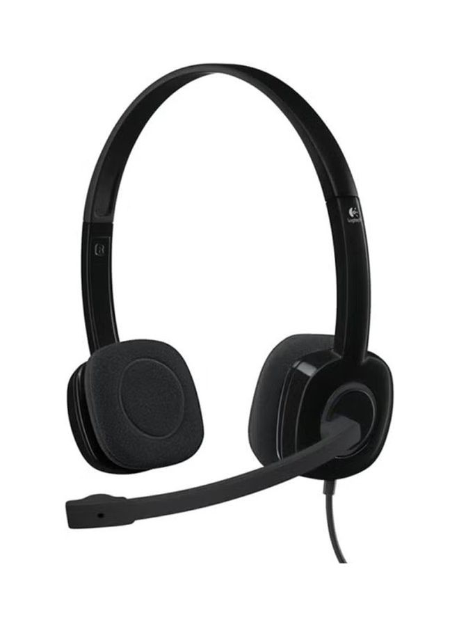 Logitech - On-Ear Stereo Headset With Mic Black - Image 1