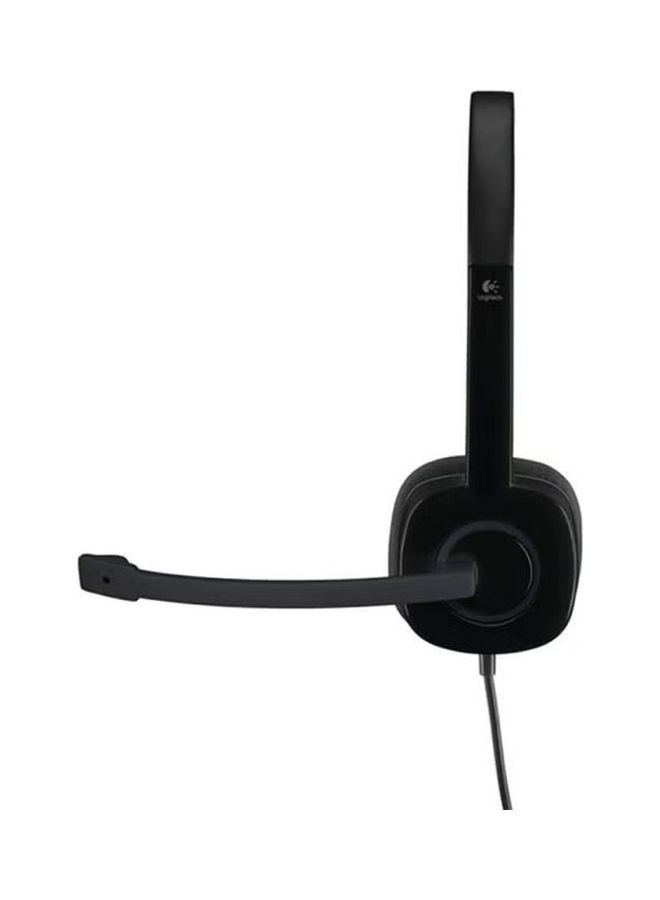 Logitech - On-Ear Stereo Headset With Mic Black - Image 1