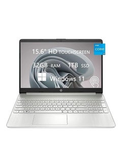 HP 2022 Touch-Screen (Upgraded Version) Laptop With 15.6-Inch Display, Core i5-1135G7 Processor/32GB RAM/1TB SSD/Intel Iris XE Graphics/Windows 11/LIONEYE MP English/Arabic Silver  - Image 1