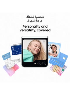 سامسونج هاتف Galaxy Z Flip 5 ثنائي الشريحة باللون اللافندر وذاكرة وصول عشوائي (RAM) سعة 8 جيجابايت وذاكرة داخلية 256 جيجابايت ويدعم تقنية 5G - الإصدار العالمي  - Image 3