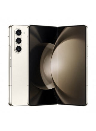 هاتف Galaxy Z Fold 5 بشريحتي اتصال باللون الكريمي وذاكرة وصول عشوائي (RAM) سعة 12 جيجابايت وذاكرة تخزين داخلية 512 جيجابايت يدعم تقنية 5G - إصدار عالمي - v1690888786/N53424249A_1