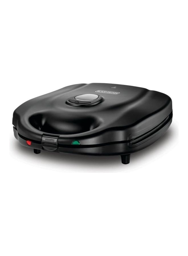 BLACK+DECKER - Sandwich Maker & Grill with Interchangeable Plate 2-in-1 4 Slice 1400 W TS4120-B5 black - Image 1