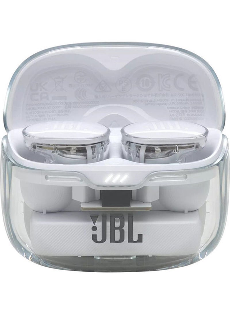 JBL - Tune Buds True Wireless Noise Cancelling Earbuds Pure Bass Sound Bluetooth 5.3 Le Audio Active Ghost White - Image 1