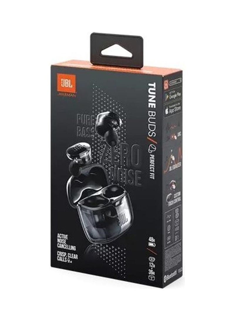 JBL - Tune Buds True Wireless Noise Cancelling Earbuds Pure Bass Sound Bluetooth 5.3 Le Audio Active Ghost Black - Image 1