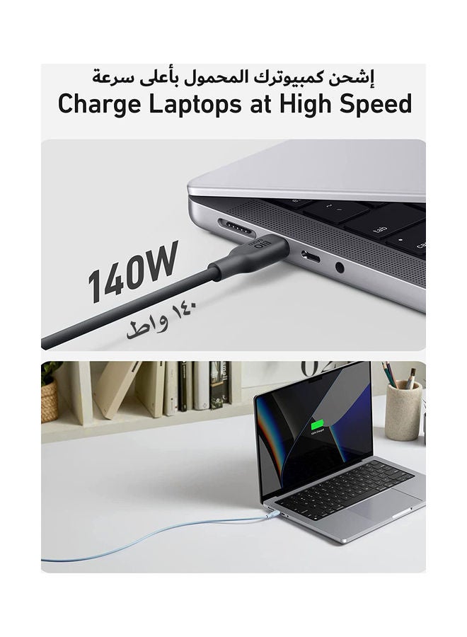 Anker - USB-C To USB-C Cable 140W, 1.8 Meters, For Devices With USB-C Port, 544 USB-C To USB-C Cable Black - Image 1