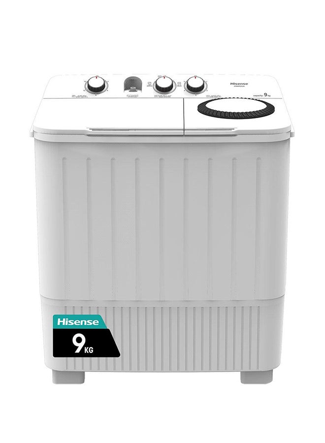 Hisense - Twin Tub Washing Machine With Air Intake Spin Cover WSBE901 White - Image 1