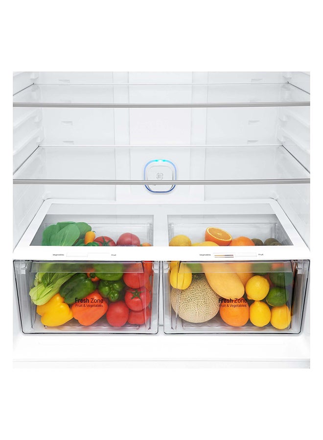 LG - Double Door Refrigerator 14.8Cu.ft, Freezer 6.1Cu.ft, ThinQ (wifi) 592 L LT22HBHSIN Platinum Silver - Image 1