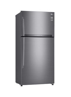LG Double Door Refrigerator 13.3Cu.ft, Freezer 4.6Cu.ft, 592 L, ThinQ (wifi) LT19HBHSIN Platinum Silver  - Image 2