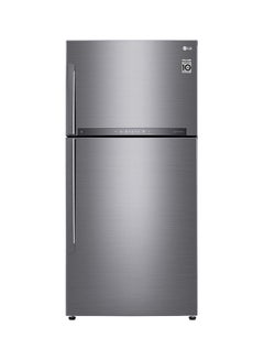 LG Double Door Refrigerator 13.3Cu.ft, Freezer 4.6Cu.ft, 592 L, ThinQ (wifi) LT19HBHSIN Platinum Silver  - Image 1
