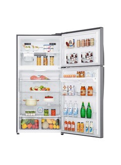 LG Double Door Refrigerator 13.3Cu.ft, Freezer 4.6Cu.ft, 592 L, ThinQ (wifi) LT19HBHSIN Platinum Silver  - Image 4