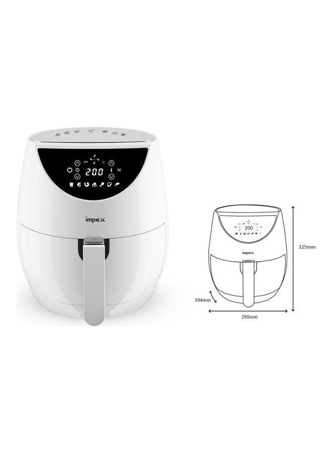 Impex - Digital Air Fryer With Detachable Non-Stick Basket, Auto Power Cut-off And Adjustable Temperature Control 3.5 L 1500 W AF 4301 White - Image 1