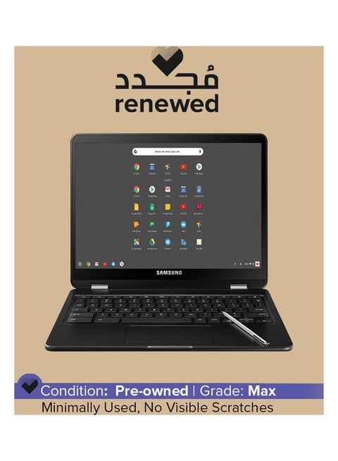 Renewed - Chromebook With 12.3-Inch Touch-Screen Display,Intel Core M3/4GB RAM/16GB eMMC Flash Memory English Black