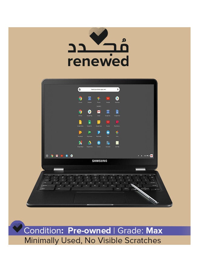 Samsung - Renewed - Chromebook With 12.3-Inch Touch-Screen Display,Intel Core M3/4GB RAM/16GB eMMC Flash Memory English Black - Image 1