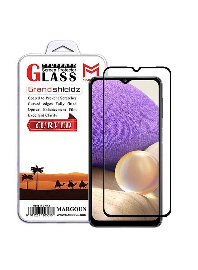 مارجون Samsung Galaxy A32 5G Screen Protector Tempered Glass Full Glue Back Black Side - Image 1