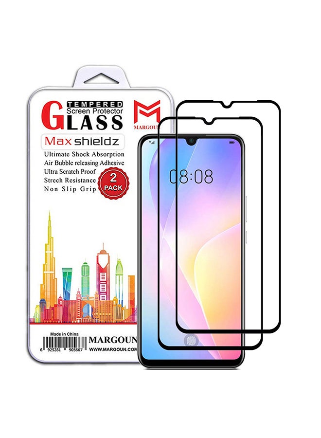 مارجون 2 Pack For Nova 8SE Screen Protector Tempered Glass Full Glue Back Black Side - Image 1