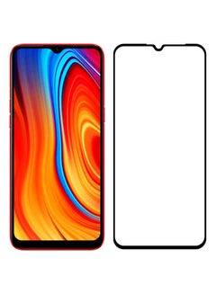 مارجون Realme C3I Screen Protector Tempered Glass Full Glue Back Black Side  - Image 3