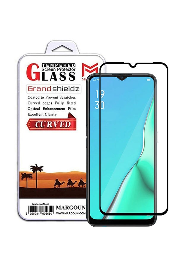 MARGOUN Oppo A11 Screen Protector Tempered Glass Full Glue Back Black Side - Image 1