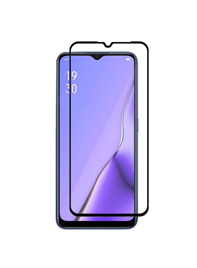 مارجون Oppo A11X Screen Protector Tempered Glass Full Glue Back Black Side - Image 2