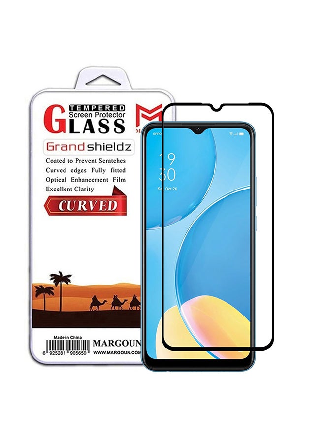 MARGOUN Oppo A35 Screen Protector Tempered Glass Full Glue Back Side Black - Image 1