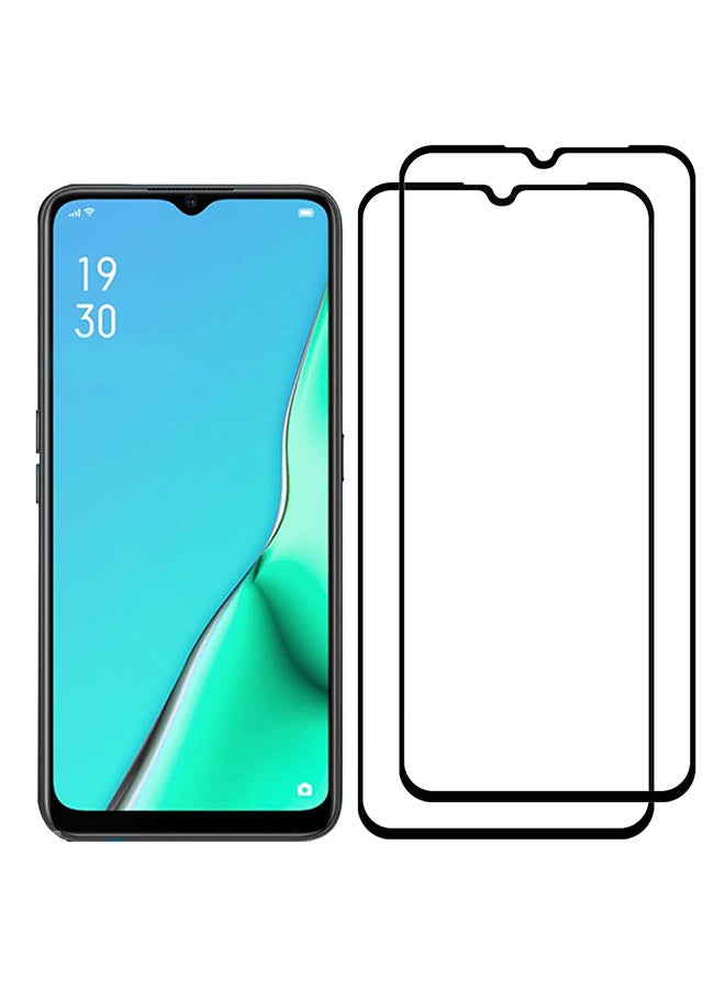 MARGOUN 2 Pack For Oppo A11 Screen Protector Tempered Glass Full Glue Back Side Black - Image 3