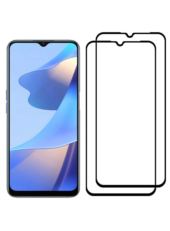 MARGOUN 2 Pack For Oppo A16s Screen Protector Tempered Glass Full Glue Back Black Side - Image 3