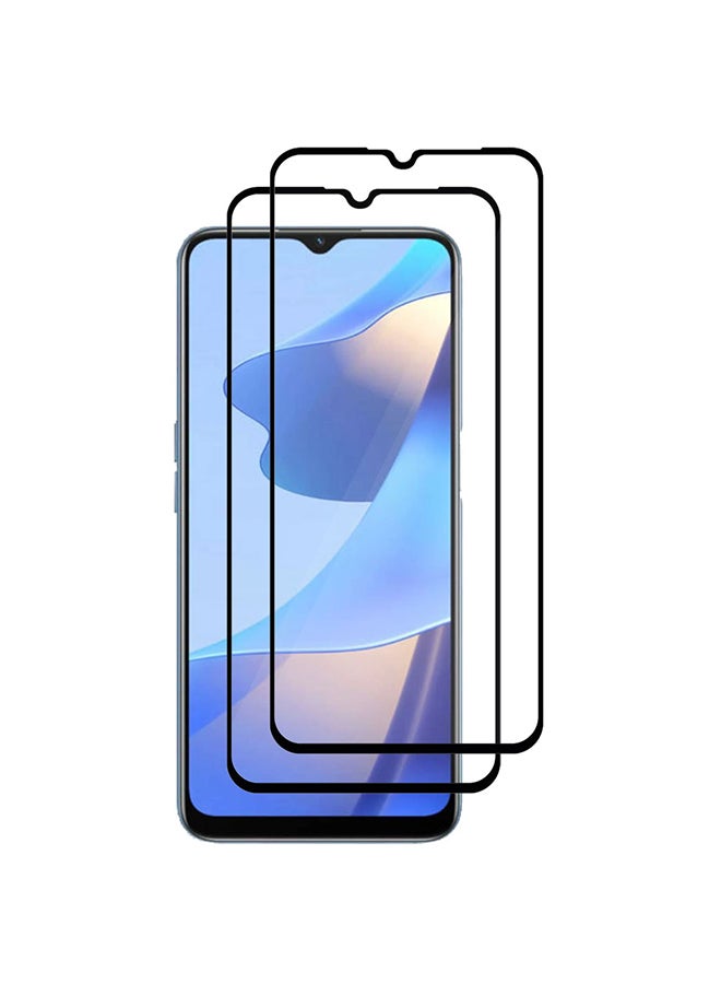 مارجون 2 Pack For Oppo A54s Screen Protector Tempered Glass Full Glue Back Black Side - Image 2