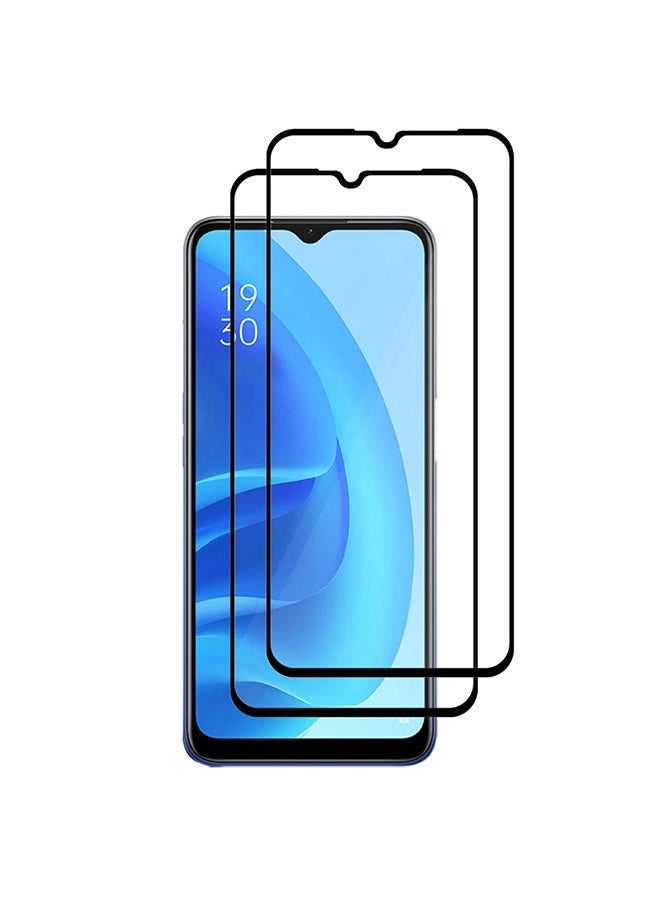 مارجون 2 Pack For Oppo A55s Screen Protector Tempered Glass Full Glue Back Black Side - Image 2