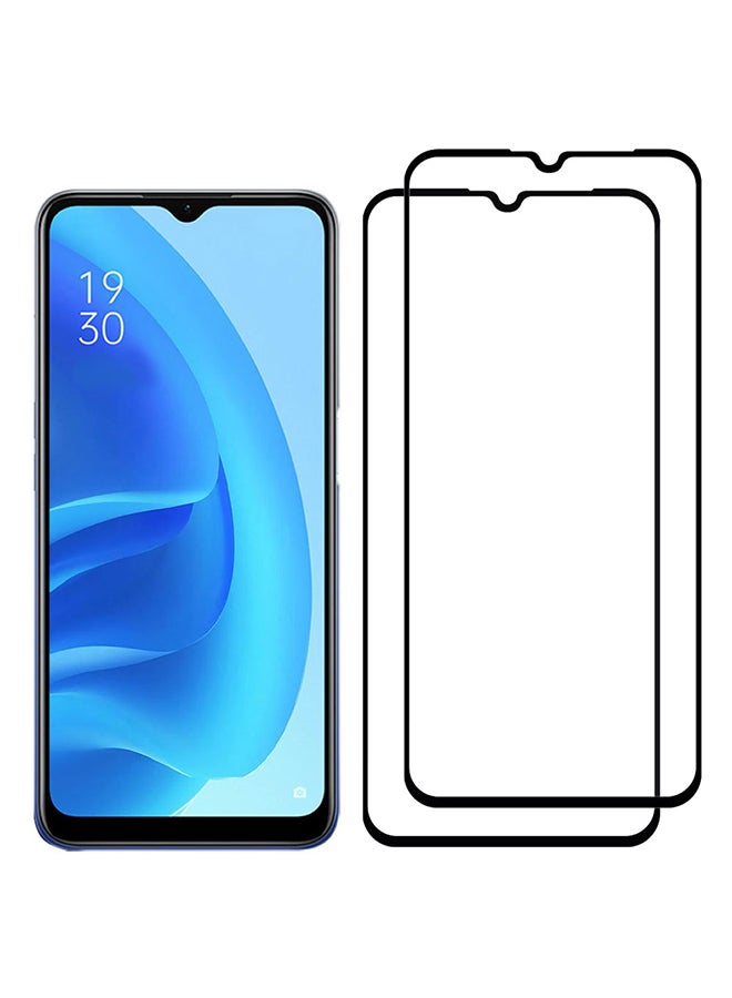 مارجون 2 Pack For Oppo A55s Screen Protector Tempered Glass Full Glue Back Black Side - Image 3