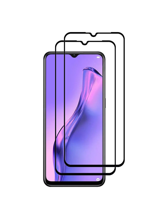 مارجون 2 Pack For Oppo A8 Screen Protector Tempered Glass Full Glue Back Side Black - Image 2