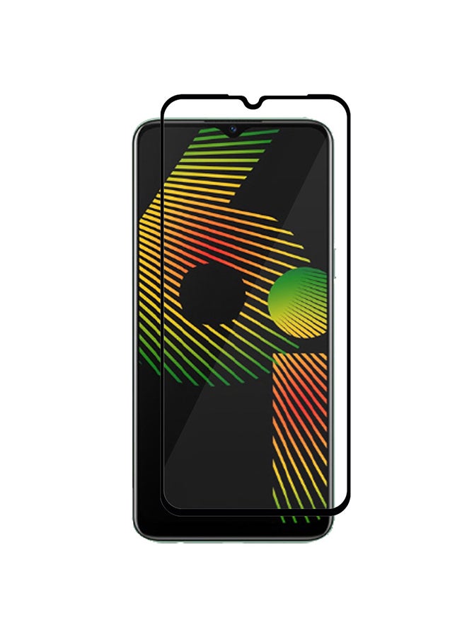 MARGOUN Realme 6i Screen Protector Tempered Glass Full Glue Back Black Side - Image 2