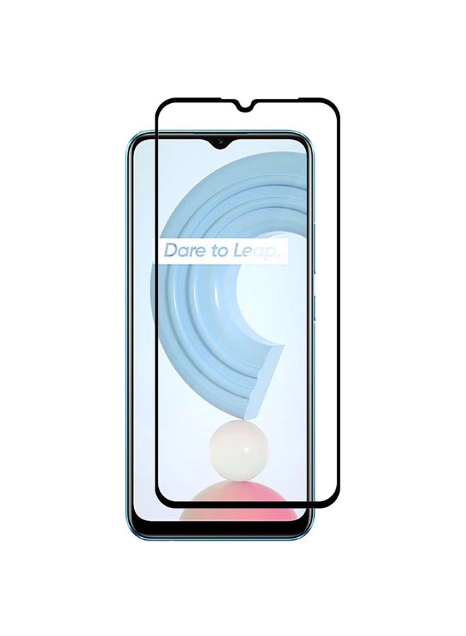 MARGOUN Realme C21Y Screen Protector Tempered Glass Full Glue Back Black Side - Image 2