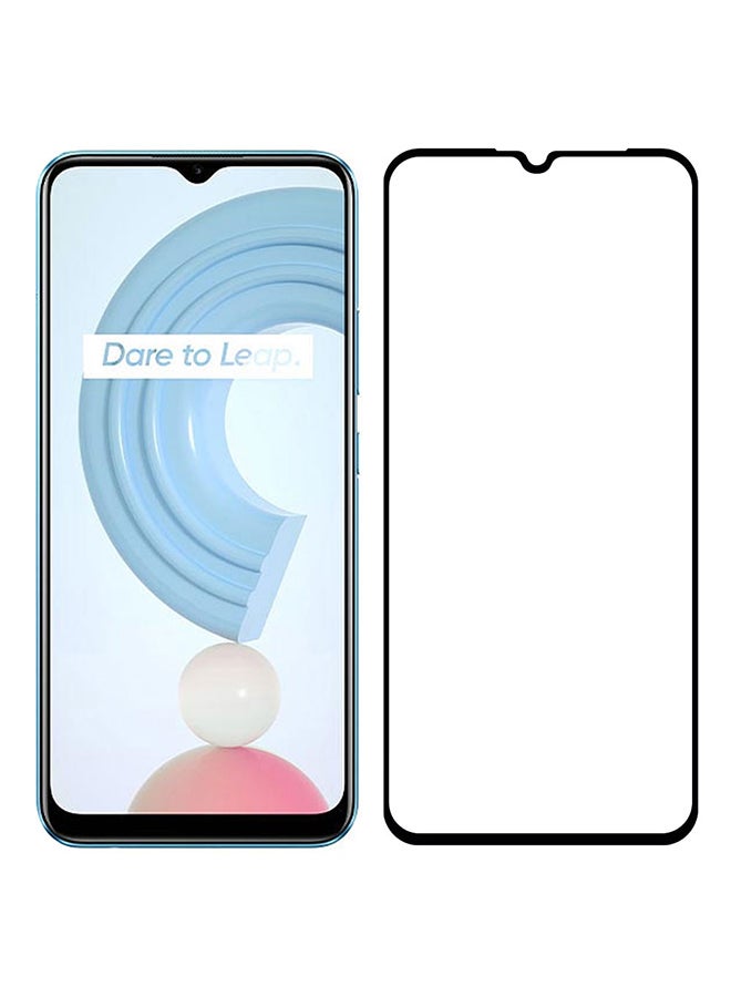 MARGOUN Realme C21Y Screen Protector Tempered Glass Full Glue Back Black Side - Image 3