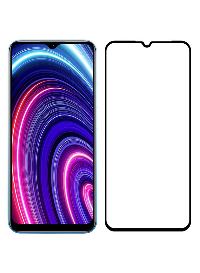 MARGOUN Realme C25Y Screen Protector Tempered Glass Full Glue Back Black Side - Image 3