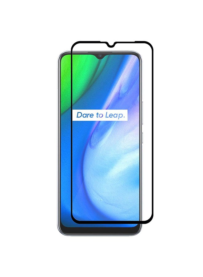 MARGOUN Realme V3 Screen Protector Tempered Glass Full Glue Back Side Black - Image 2