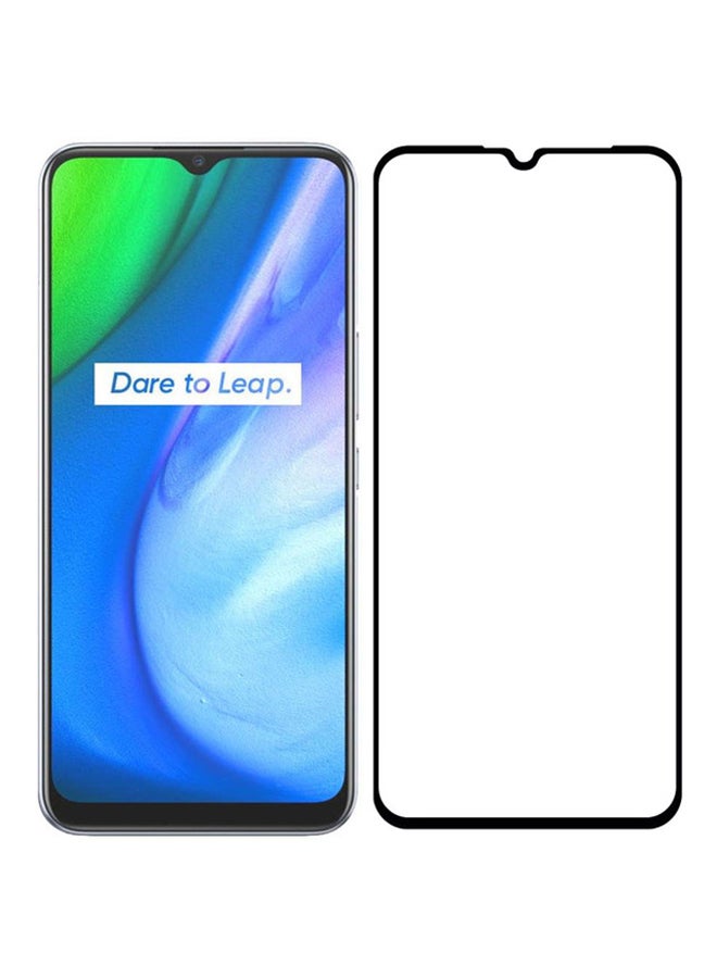 MARGOUN Realme V3 Screen Protector Tempered Glass Full Glue Back Side Black - Image 3