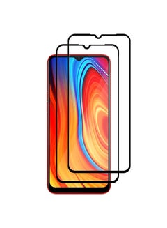 مارجون 2 Pack For Realme C3I Screen Protector Tempered Glass Full Glue Back Black Side  - Image 2