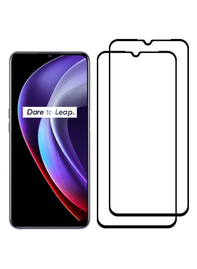 MARGOUN 2 Pack For Realme V11s 5G Screen Protector Tempered Glass Full Glue Back Black Side - Image 3