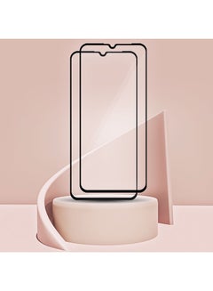 مارجون 2 Pack For Realme V3 Screen Protector Tempered Glass Full Glue Back Black Side  - Image 4