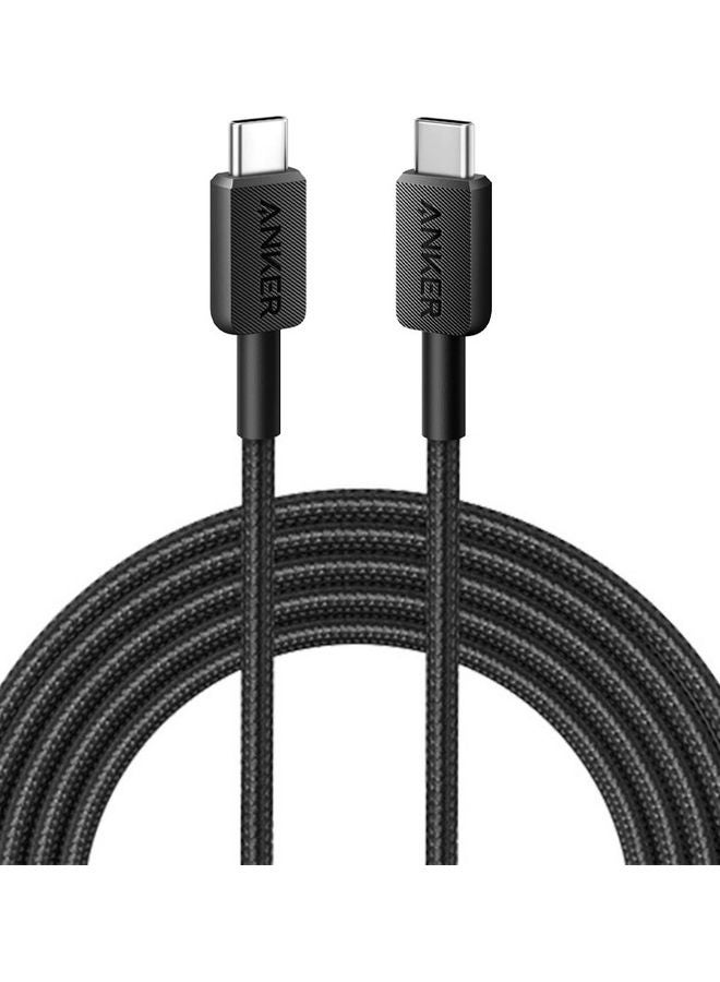 Anker USB-C To USB-C Cable 60W, 1.8 Meters, For Devices With USB-C Port, 322 Black  - Image 1