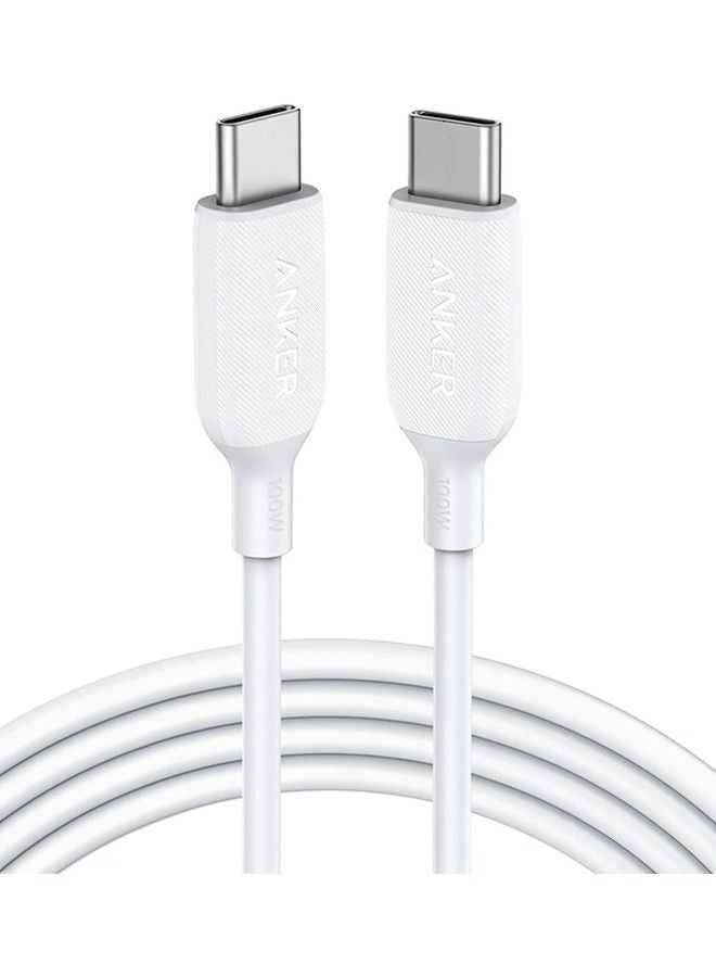 Anker USB-C To USB-C Cable 100W, 1.8 Meters, For Devices With USB-C Port, PowerLine III White  - Image 1