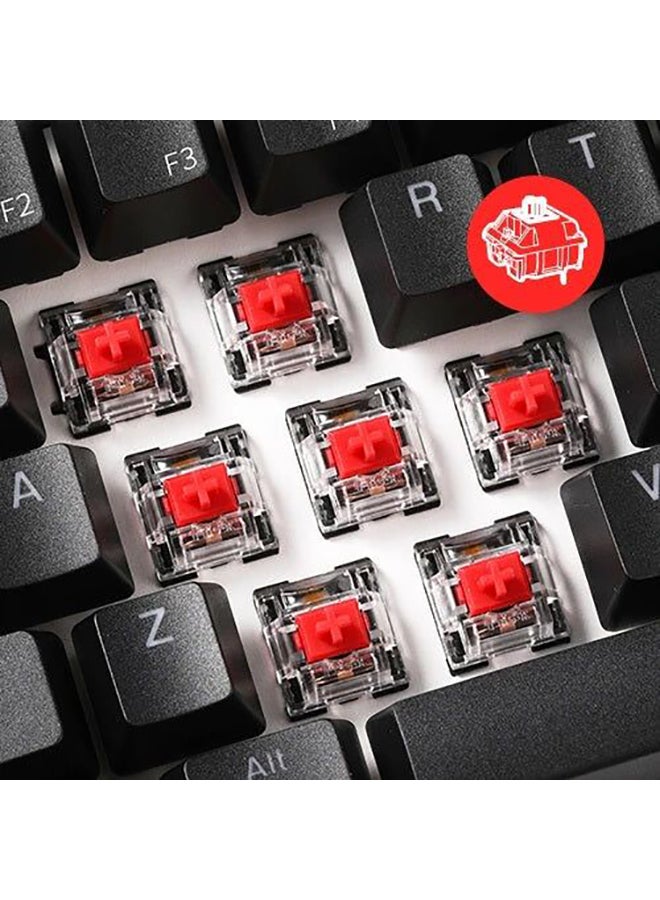 Royal Kludge Rk61 Tri-Mode Rgb 61 Keys Hot Swappable Black Mechanical Keyboard - Red Switch