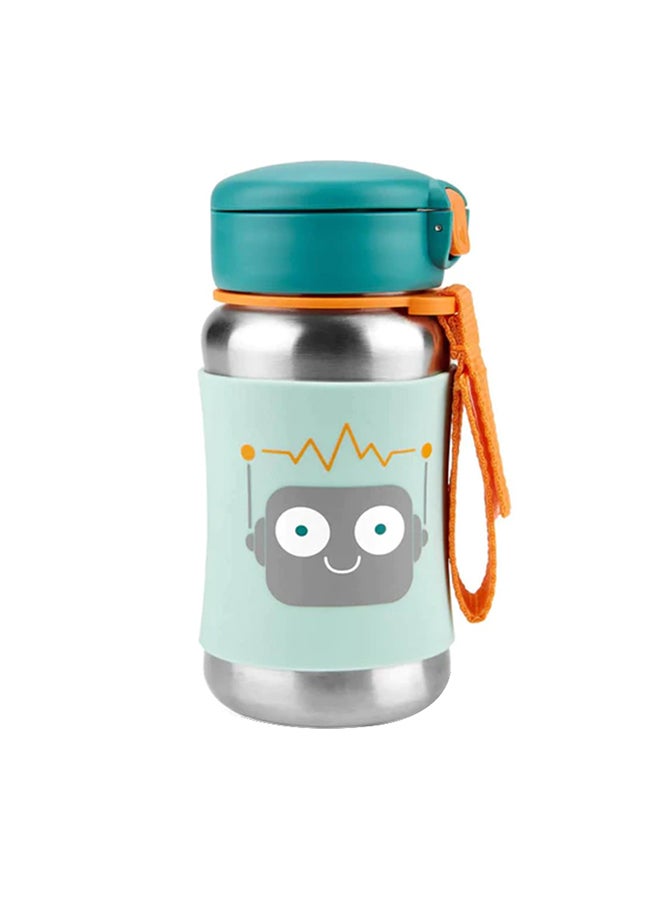 Toddler Sippy Cup With Straw, Sparks Stainless Steel Straw Bottle, Robot