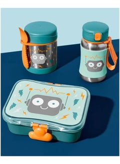 Skip Hop Toddler Sippy Cup With Straw, Sparks Stainless Steel Straw Bottle, Robot  - Image 3